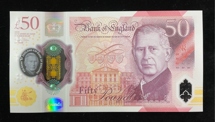 1105-1 B1105-GREAT BRITAIN-2024英國塑膠鈔票-50 Pounds(B)