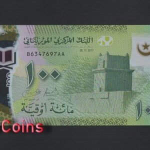 1106-1 B1106-MAURITANIA-2017茅利塔尼亞塑膠紙幣,100 Ouguiya(431)