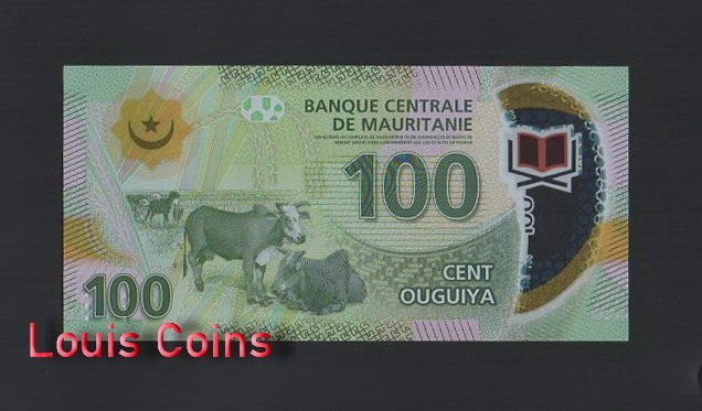 1106-2 B1106-MAURITANIA-2017茅利塔尼亞塑膠紙幣,100 Ouguiya(431)