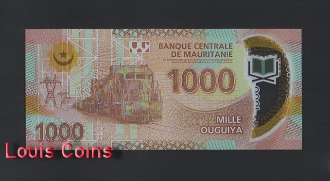 1107-2 B1107-MAURITANIA-2017茅利塔尼亞塑膠紙幣,1000 Ouguiya(353)