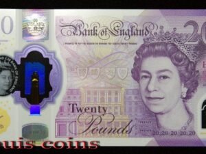 B1112-GREAT BRITAIN-2018(2020)英國塑膠鈔票20 Pounds（822）