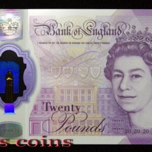 B1112-GREAT BRITAIN-2018(2020)英國塑膠鈔票20 Pounds（822）