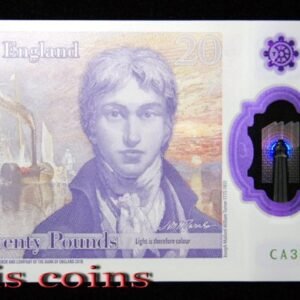 B1112-GREAT BRITAIN-2018(2020)英國塑膠鈔票20 Pounds（822）