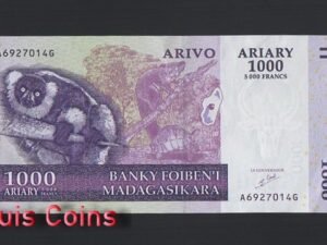 1114-1 B1114-MADAGASCAR-2004馬達加斯加紙幣,1.000 Ariary(330)