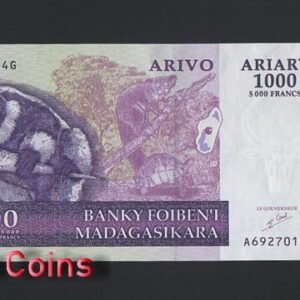 B1114-MADAGASCAR-2004馬達加斯加紙幣,1.000 Ariary(330)