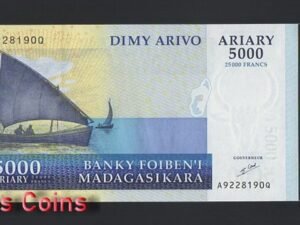 1115-1 B1115-MADAGASCAR-ND (2003-2015)馬達加斯加紙幣,5.000(332)