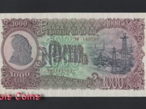 B1117-ALBANIA-1957阿爾巴尼亞紙幣,1.000 Leke(409)