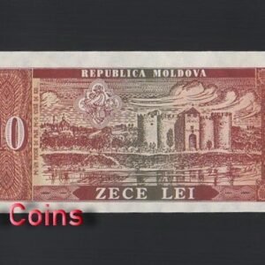 1127-2 B1127-MOLDOVA-1992摩爾多瓦紙幣,10 Lei(O)