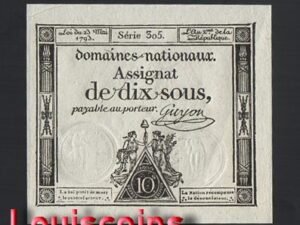 B1128-FRANCE-1793法國紙鈔.10 Sous(O)