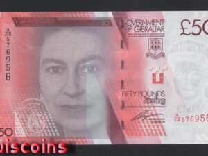 B1129-GIBRALTAR-2019直布羅陀紙幣,50 Pounds Sterling(BO)