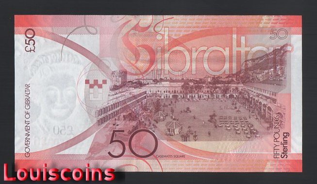 B1129-GIBRALTAR-2019直布羅陀紙幣,50 Pounds Sterling(BO)