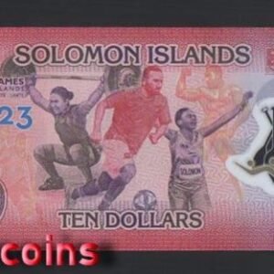 1131-1 B1131-SOLOMON ISLANDS-2023所羅門群島塑膠紀念紙幣,10 Dollars(1112)