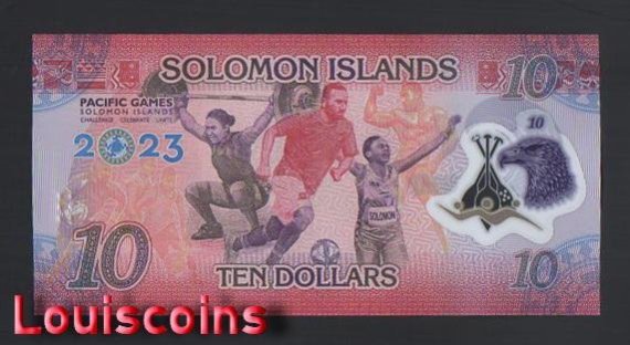 1131-1 B1131-SOLOMON ISLANDS-2023所羅門群島塑膠紀念紙幣,10 Dollars(1112)