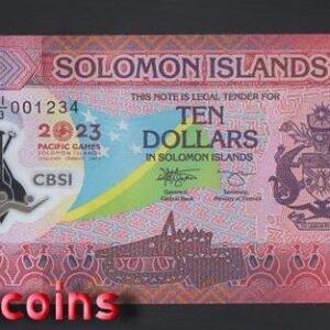 1131-2 B1131-SOLOMON ISLANDS-2023所羅門群島塑膠紀念紙幣,10 Dollars(1112)