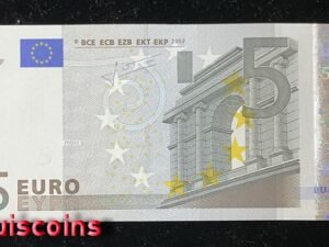 B1134-EUROPEAN CENTRAL BANK-2002歐盟紙幣-5euro二簽(1013)