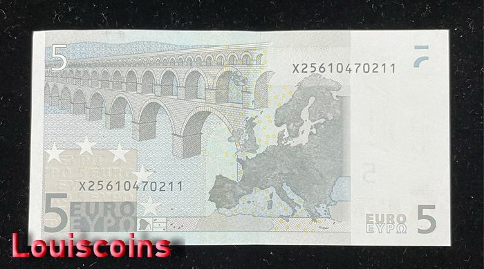 1134-2 B1134-EUROPEAN CENTRAL BANK-2002歐盟紙幣-5euro二簽(1013)