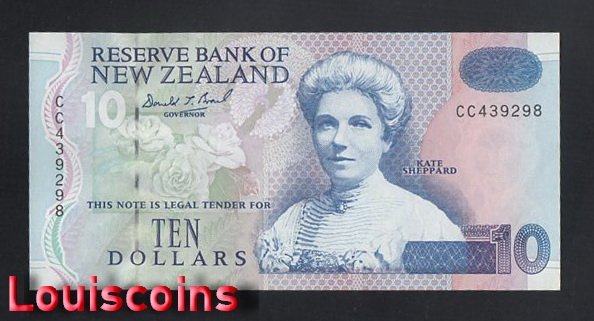 1137-1 B1137-NEW ZEALAND-1994紐西蘭紙幣,10 Dollars(B)
