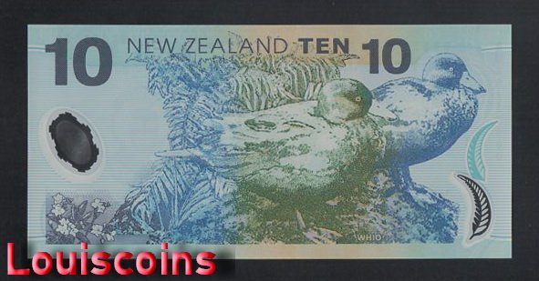 1138-2 B1138-NEW ZEALAND-1999-2013紐西蘭塑膠紙幣,10 Dollars(B)