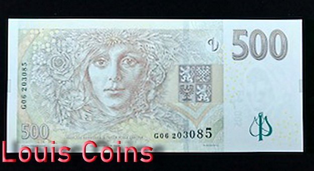 B1145-CZECHIA-2009捷克紙幣,500 Korun(B)