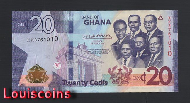 1146-1 B1146-GHANA-2019迦納紙幣,20 Cedis(629)