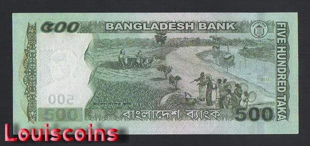 1149-2 B1149-BANGLADESH-2011孟加拉紙幣,500 Taka(B)