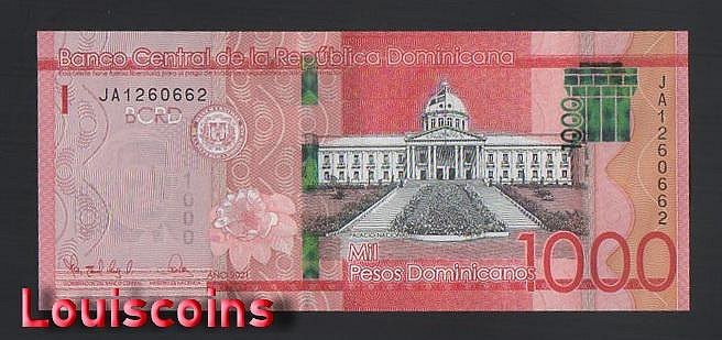 1150-1 B1150-DOMINICAN -2021多明尼加共和國紙幣-1000 Pesos(1432)
