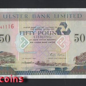 B1151-NORTHERN IRELAND-1997北愛爾蘭紙幣50 Pounds(O)
