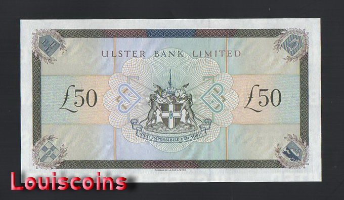 B1151-NORTHERN IRELAND-1997北愛爾蘭紙幣50 Pounds(O)