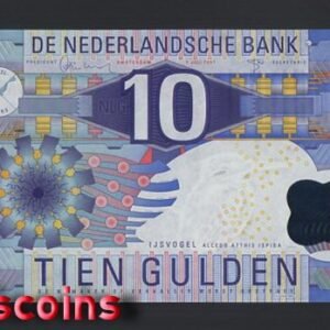 1152-1 B1152-NETHERLANDS-1997荷蘭紙幣,10 Gulden(B)