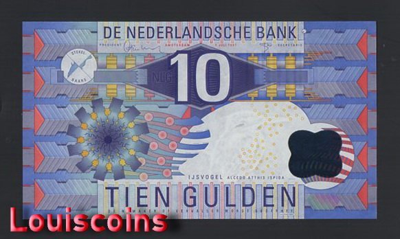 1152-1 B1152-NETHERLANDS-1997荷蘭紙幣,10 Gulden(B)