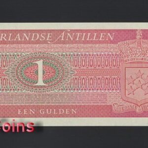 1157-2 B1157-NETHERLANDS ANTILLES-1970荷屬安地列斯紙幣,1Gulden(830)