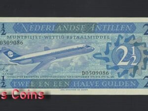 1158-1 B1158-NETHERLANDS ANTILLES-1970荷屬安地列斯紙幣,2.1/2(654)