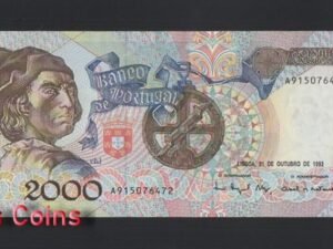 1159-1 B1159-PORTUGAL-1991葡萄牙紙幣,2.000 Escudos(O)