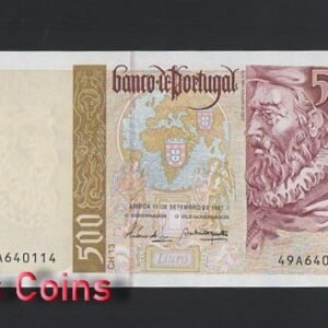 1160-1 B1160-PORTUGAL-1997 & 2000葡萄牙紙幣,500 Escudos(BO)