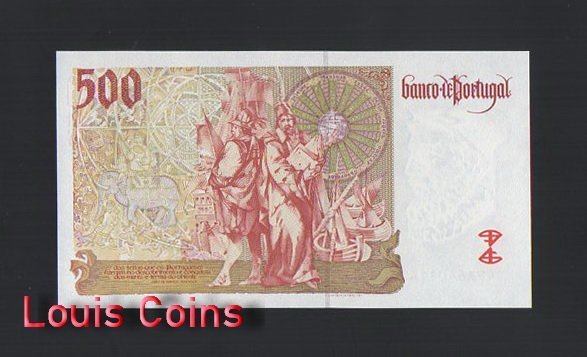1160-2 B1160-PORTUGAL-1997 & 2000葡萄牙紙幣,500 Escudos(BO)