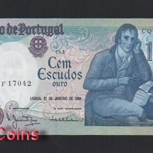 1163-1 B1163-PORTUGAL-1980-1985葡萄牙紙幣,100 Escudos(B)