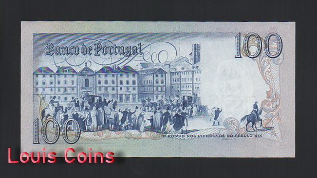 1163-2 B1163-PORTUGAL-1980-1985葡萄牙紙幣,100 Escudos(B)