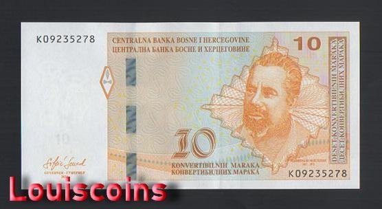 B1172-BOSNIA & HERZEGOVIN2012-24波士尼亞與赫塞哥維納紙幣(黑山)10Konvertibilnih(B)