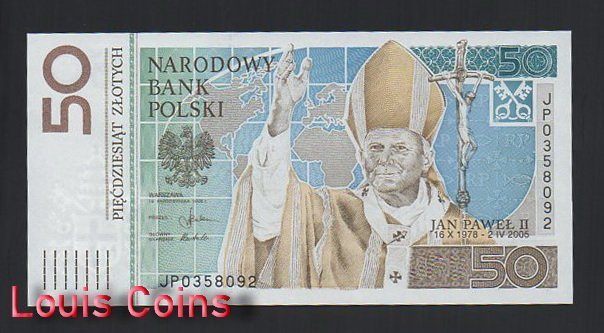 1175-1 B1175-POLAND-2006波蘭紀念紙幣,50 Złotych含冊(T)