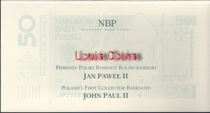 1175-3 B1175-POLAND-2006波蘭紀念紙幣,50 Złotych含冊(T)