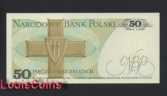 1178-2 B1178-POLAND-1975-1988波蘭紙幣,50 Złotych(70)