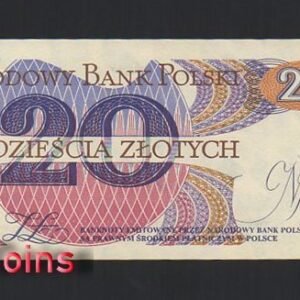 1179-2 B1179-POLAND-1982波蘭紙幣,20 Złotych(B)