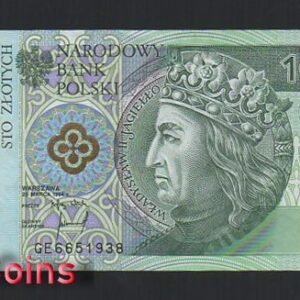 1184-1 B1184-POLAND-1994波蘭紙幣,100 Złotych(O)