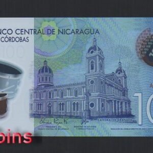 1187-1 B1187-NICARAGUA-2014尼加拉瓜塑膠紙幣,100 Cordobas(1153)