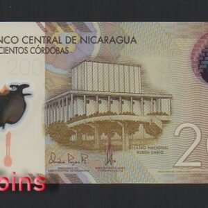 B1188-NICARAGUA-2014尼加拉瓜塑膠紙幣,200 Cordobas(B)