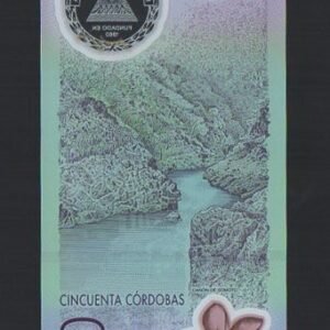 B1189-NICARAGUA-2007尼加拉瓜塑膠紀念紙幣,50 Cordobas(355)