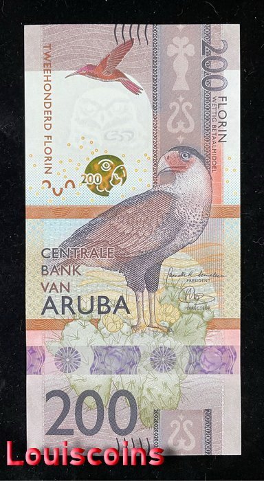 1192-1 B1192-ARUBA-2019阿魯巴鈔票-200 Florin(B)