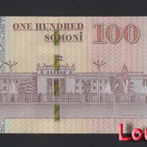 B1193-TAJIKISTAN-2017塔吉克斯坦鈔票-100 Somoni(BO)