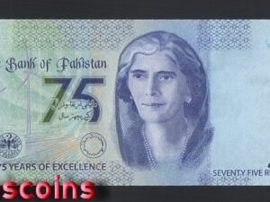 B1195-PAKISTAN-2023巴基斯坦紀念紙幣-75 Rupees(89)