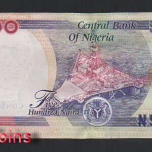 B1197-NIGERIA-2001-2019奈及利亞(尼日利亞)紙幣,500 Naira(BO)